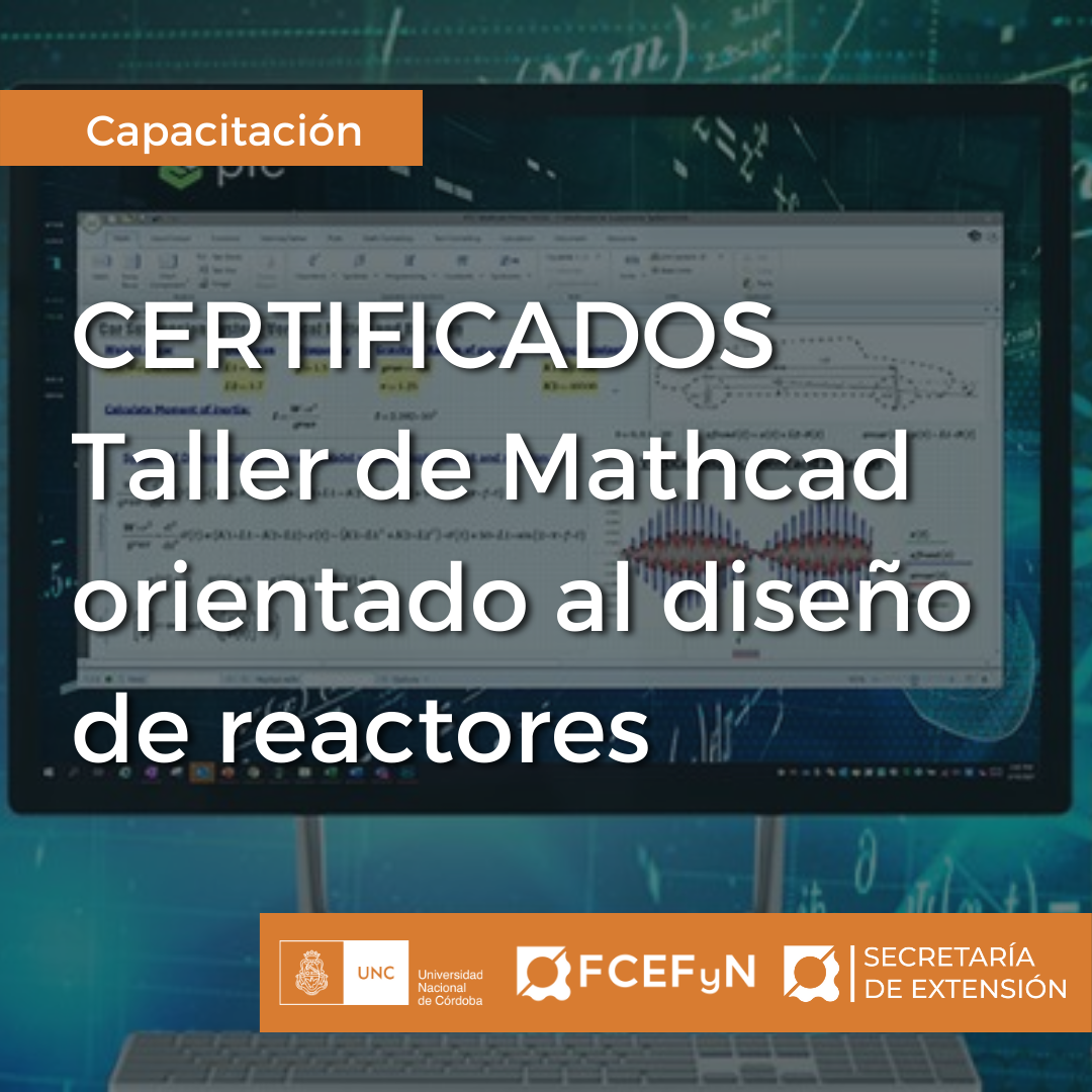 CertificadosTaller de Mathcad orientado al diseño de reactores