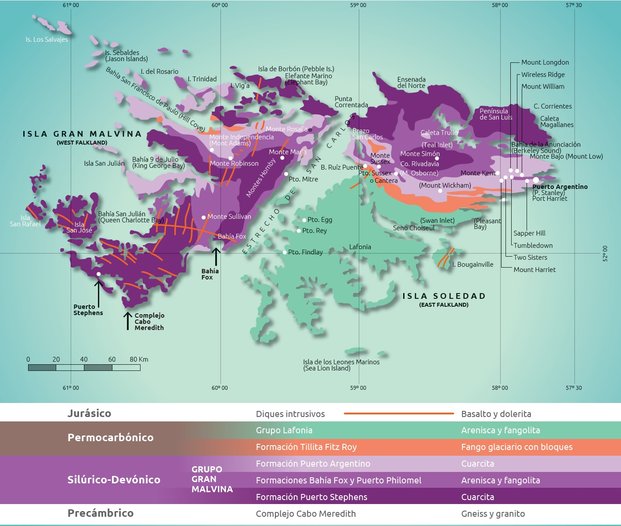 Mapa Geológico de las Islas Malvinas