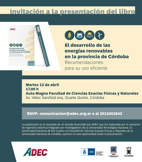 Presentación del libro: El desarrollo de las energías renovables en Córdoba